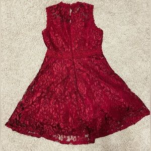 Burgundy Lace dress